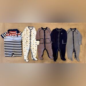 Ralph Lauren Baby & Toddler Lot, 5 one pieces/ coveralls, 6-12 months